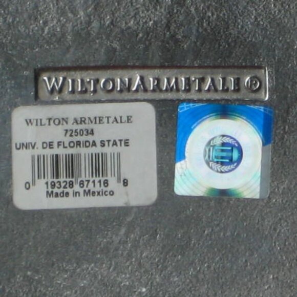 WILTON ARMETALE Florida State Seminoles FSU 12 1/4" Serving Tray Snacks Desserts - Picture 3 of 3